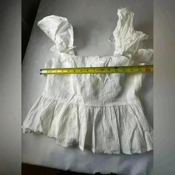 NWT! - Anisa Peplum Bow Back Blouse White (Size Large) - Picture 8 of 11